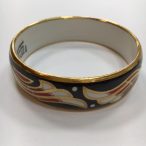 ZEMA – Art deco Piros Finomporcelán Széles Karperec