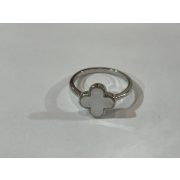 Gyöngyházzal díszített ezüst gyűrű – Fehér varázslat